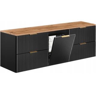 ADEL čierna 82-160-60-40-60-DW skrinka pod umývadlo 160 cm