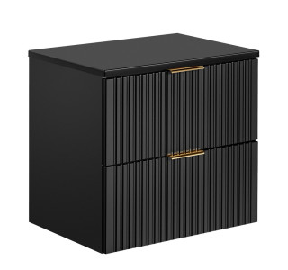 ADEL čierna 82-60-B-2S-DC skrinka pod umývadlo 60 cm