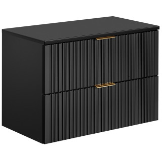 ADEL čierna 82-80-B-2S-DC skrinka pod umývadlo 80 cm