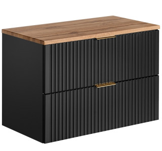 ADEL čierna 82-80-B-2S-DW skrinka pod umývadlo 80 cm