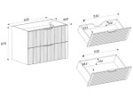 ADEL dub 82-60-B-2S skrinka pod umývadlo 60 cm