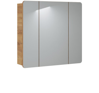 ARUBA dub craft zlatý 843, závesná skrinka so zrkadlom 80 cm