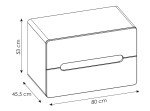 ARUBA dub craft zlatý 829, skrinka pod umývadlo 80 cm