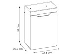 ARUBA dub craft zlatý 826 skrinka s umývadlom 40 cm