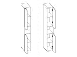 ARUBA white 805, vysoká skrinka do kúpelne 