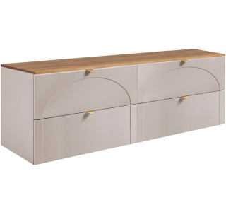 AURA kašmír K160D závesná skrinka pod umývadlo 160 cm
