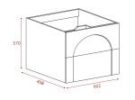 AURA kašmír K60 závesná skrinka pod umývadlo 60 cm AURA kašmír K60 závesná skrinka pod umývadlo 60 cm