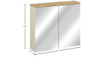 BALI cashmere 84-80, závesná skrinka so zrkadlom