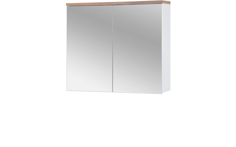 BALI white 841, závesná skrinka so zrkadlom 80 cm