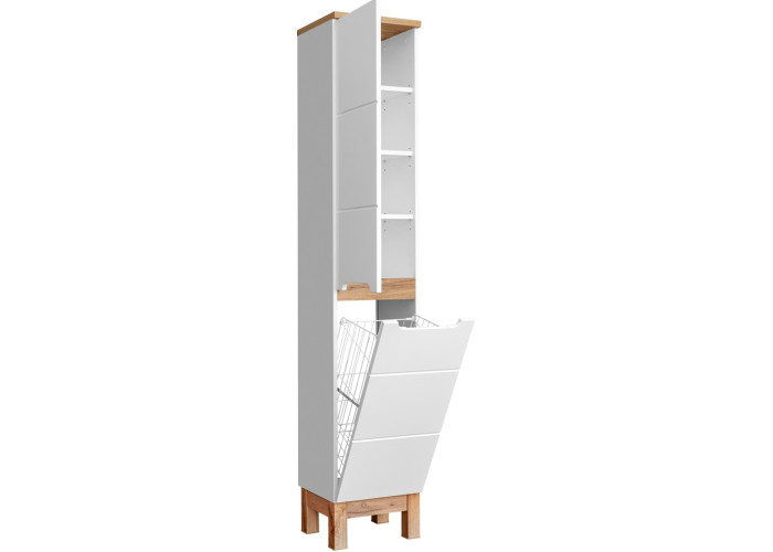 BALI white 804 policová skrinka s košom na odpad