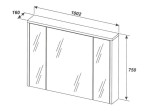 HAMPTON 84-100 skrinka so zrkadlom nad umývadlo 100 cm