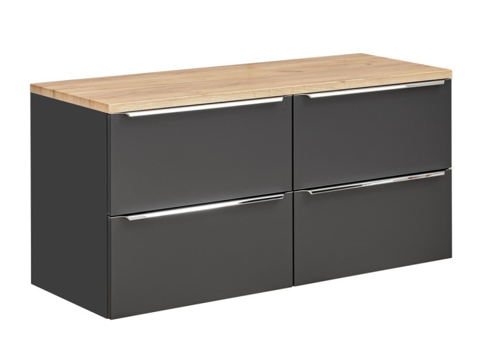 COIN čierna/dub 820-120-D skrinka pod umývadlo 120 cm