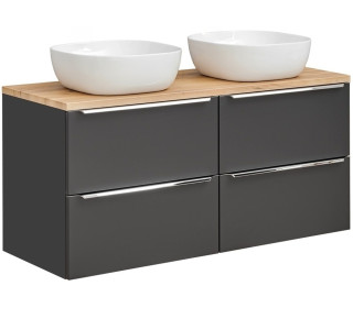COIN čierna/dub 820-120-DU skrinka s umývadlami 120 cm