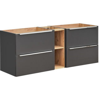 COIN čierna/dub 820-140 skrinka pod umývadlo 140 cm