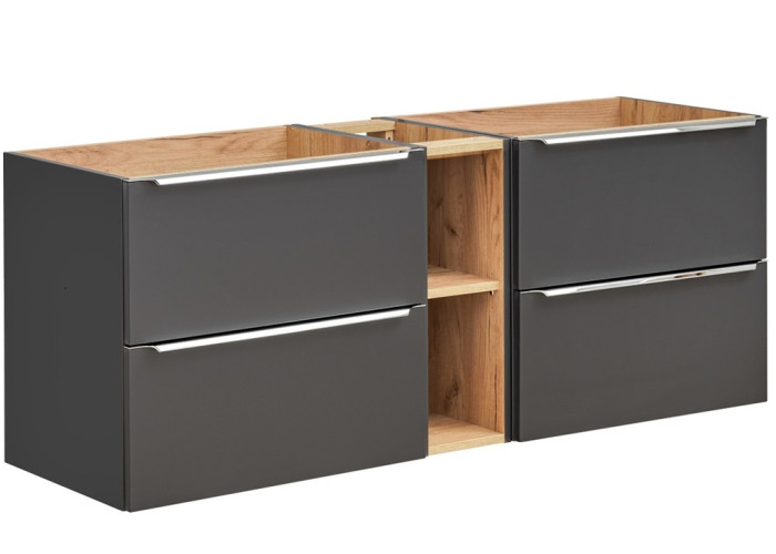 COIN čierna/dub 820-140 skrinka pod umývadlo 140 cm