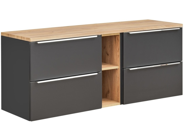 COIN čierna/dub 820-140-D skrinka pod umývadlo 140 cm