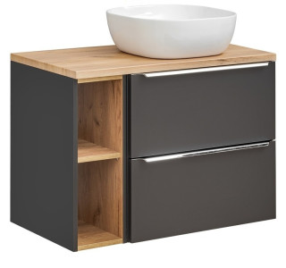 COIN čierna/dub 820-60-20-DU skrinka s umývadlom 80 cm