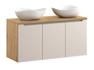 LUXOR Beige 82-120-3D-DU skrinka s umývadlami 120 cm LUXOR Beige 82-120-3D-DU skrinka s umývadlami 120 cm