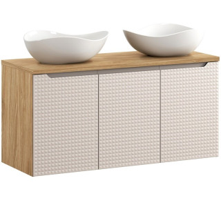 LUXOR Beige 82-120-3D-DU skrinka s umývadlami 120 cm