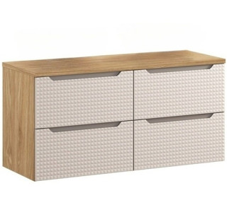 LUXOR Beige 82-120-60-60-D závesná skrinka pod umývadlo 120 cm