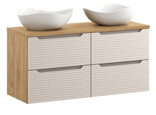 LUXOR Beige 82-120-60-60-DU kúpeľňová skrinka s umývadlami 120 cm LUXOR Beige 82-120-60-60-DU kúpeľňová skrinka s umývadlami 120 cm