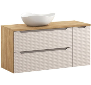 LUXOR Beige 82-120-90-30-DU kúpeľňová skrinka s umývadlami 120 cm