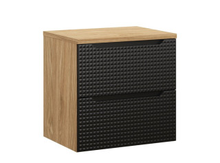 LUXOR Black 82-60-2S-D závesná skrinka pod umývadlo 60 cm LUXOR Black 82-60-2S-D závesná skrinka pod umývadlo 60 cm