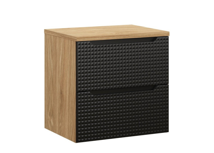 LUXOR Black 82-60-2S-D závesná skrinka pod umývadlo 60 cm