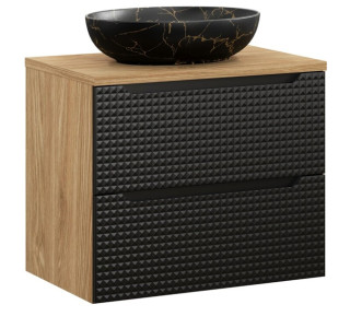 LUXOR Black 82-70-2S-DU závesná skrinka s umývadlom 70 cm