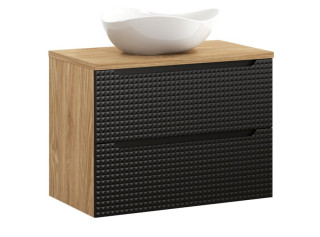 LUXOR Black 82-80-2S-DU závesná skrinka s umývadlom 80 cm LUXOR Black 82-80-2S-DU závesná skrinka s umývadlom 80 cm