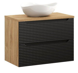 LUXOR Black 82-80-2S-DU závesná skrinka s umývadlom 80 cm