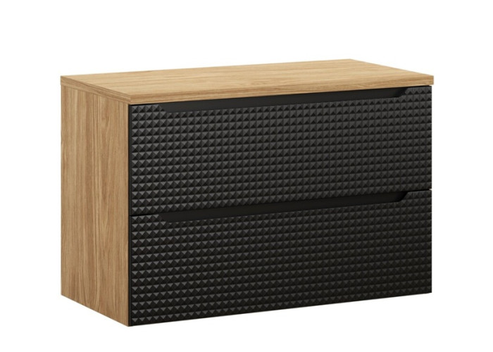 LUXOR Black 82-90-2S-D závesná skrinka pod umývadlo 90 cm LUXOR Black 82-90-2S-D závesná skrinka pod umývadlo 90 cm