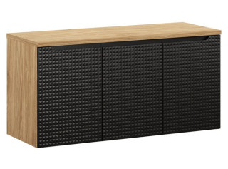 LUXOR Black 82-120-3D-D závesná skrinka pod umývadlo 120 cm LUXOR Black 82-120-3D-D závesná skrinka pod umývadlo 120 cm