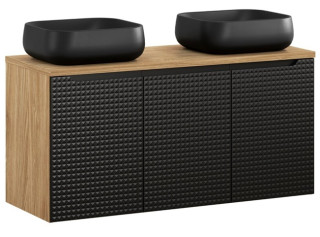 LUXOR Black 82-120-3D-DU závesná skrinka s umývadlom 120 cm LUXOR Black 82-120-3D-DU závesná skrinka s umývadlom 120 cm