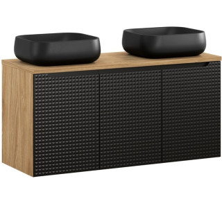 LUXOR Black 82-120-3D-DU závesná skrinka s umývadlom 120 cm