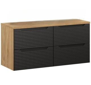 LUXOR Black 82-120-60-60-D závesná skrinka pod umývadlo 120 cm