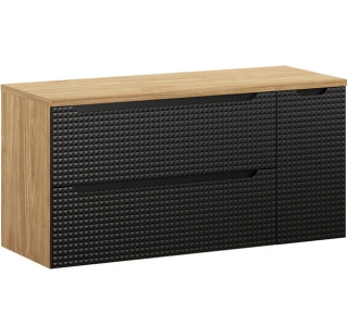 LUXOR Black 82-120-90-30-D závesná skrinka pod umývadlo 120 cm