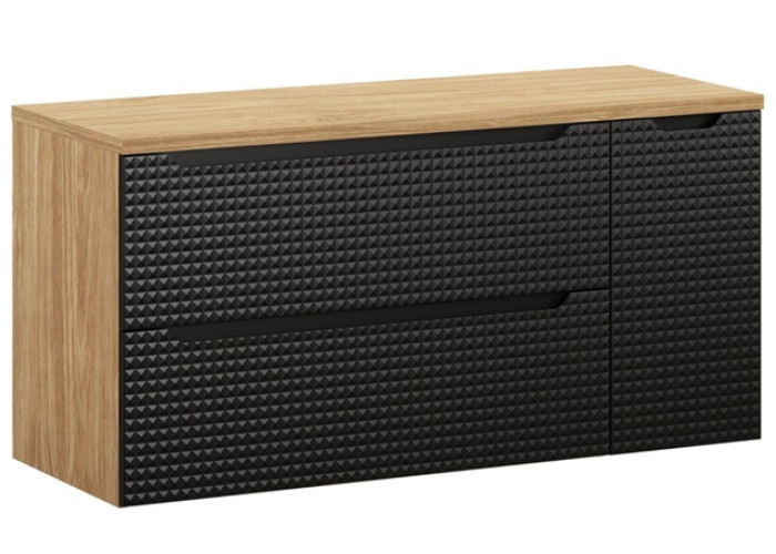 LUXOR Black 82-120-90-30-D závesná skrinka pod umývadlo 120 cm