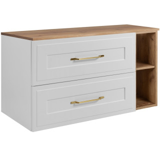 CLASSIC biely W100DC závesná skrinka pod umývadlo 100 cm