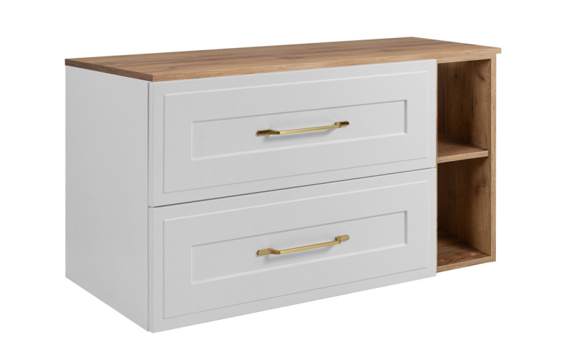 CLASSIC biely W100DC závesná skrinka pod umývadlo 100 cm