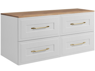 CLASSIC biely W120DC závesná skrinka pod umývadlo 120 cm