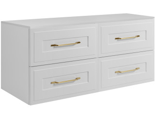 CLASSIC biely W120DW závesná skrinka pod umývadlo 120 cm