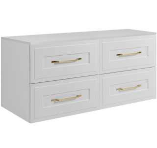 CLASSIC biely W120DW závesná skrinka pod umývadlo 120 cm