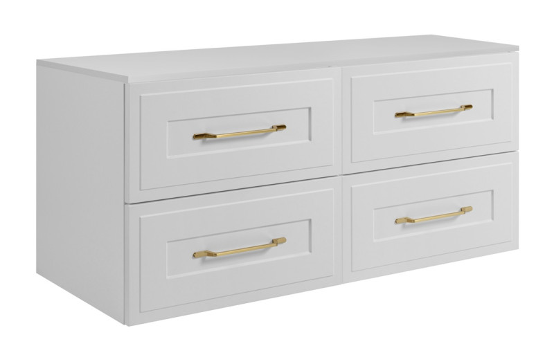 CLASSIC biely W120DW závesná skrinka pod umývadlo 120 cm