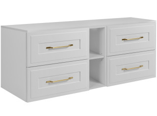 CLASSIC biely W140DW závesná skrinka pod umývadlo 140 cm