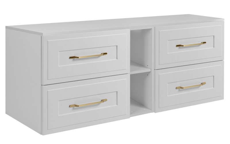 CLASSIC biely W140DW závesná skrinka pod umývadlo 140 cm