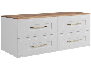 CLASSIC biely W160DC závesná skrinka pod umývadlo 160 cm