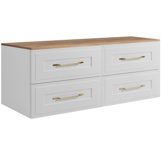 CLASSIC biely W160DC závesná skrinka pod umývadlo 160 cm