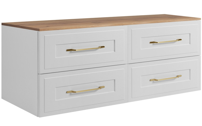 CLASSIC biely W160DC závesná skrinka pod umývadlo 160 cm