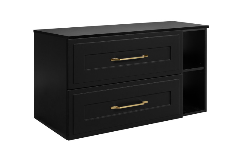 CLASSIC čierny B100DB závesná skrinka pod umývadlo 100 cm